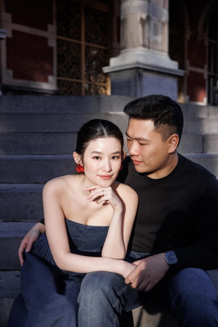 Romantische koppelshoot J&M in Groningen – tijdloze foto 17